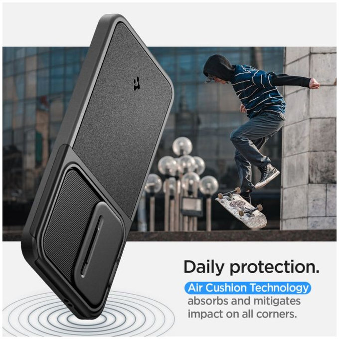 Spigen - Ovitek Optik Armor za Samsung Galaxy S24, črna