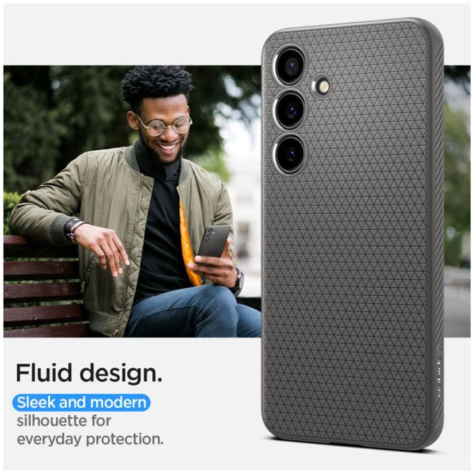 Spigen - Ovitek Liquid Air za Samsung Galaxy S24, Granite Grey