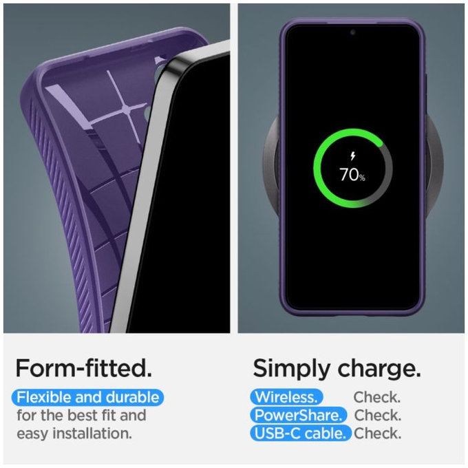 Spigen - Ovitek Liquid Air za Samsung Galaxy S24, Deep Purple