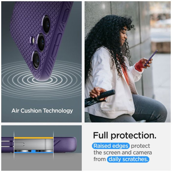 Spigen - Ovitek Liquid Air za Samsung Galaxy S24, Deep Purple