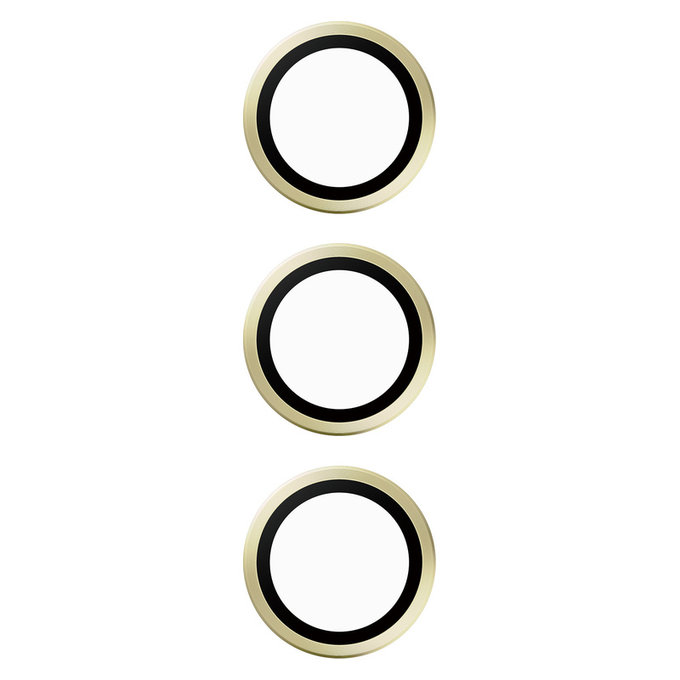 Zaščita objektiva kamere Hoops za Samsung Galaxy S24/S23/S23+, Rumena, PanzerGlass