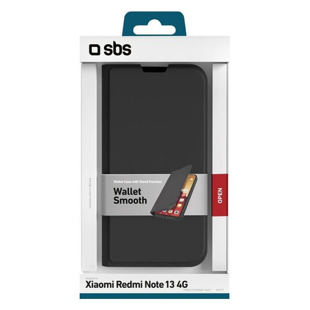 SBS - Ovitek Book Wallet Lite za Xiaomi Redmi Note 13 4G, črna