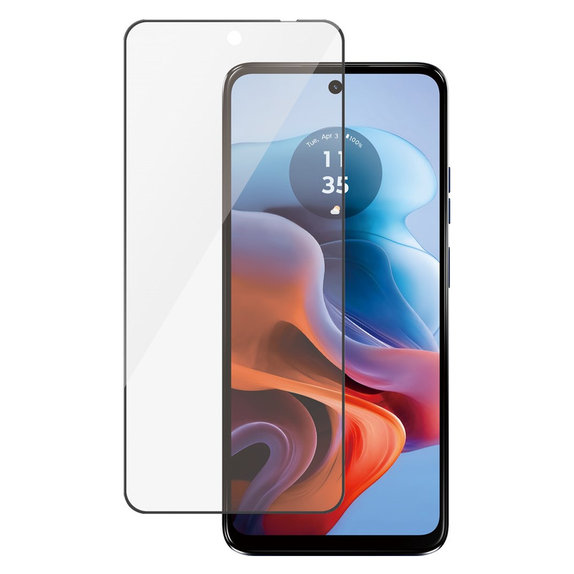 Kaljeno steklo UWF za Motorola Moto G34, Črna, PanzerGlass