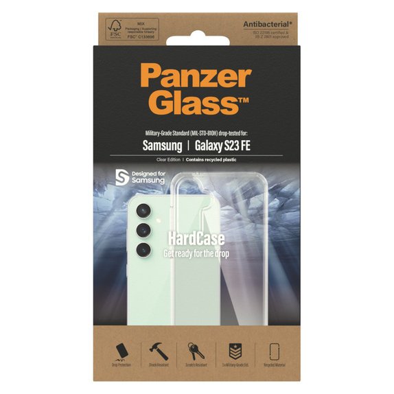 Ovitek HardCase AB za Samsung Galaxy S23 FE, Prozorna, PanzerGlass