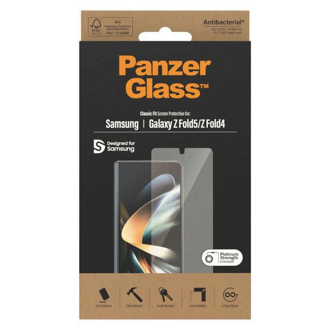 Kaljeno steklo AB za Samsung Galaxy Z Fold5/Z Fold4, Prozorna, PanzerGlass