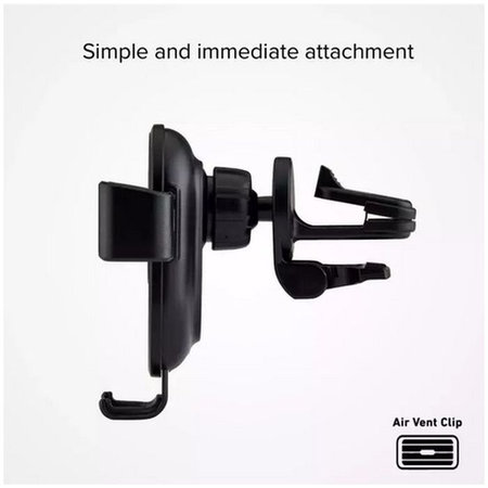 SBS - Nosilec za Avto Gravity z Brezžičnim Polnjenjem, 10W, črna