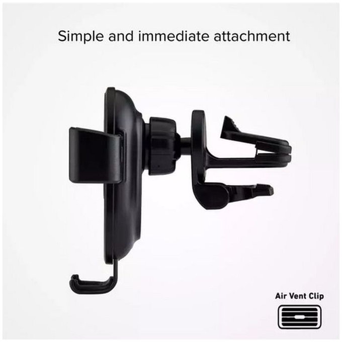 SBS - Nosilec za Avto Gravity z Brezžičnim Polnjenjem, 10W, črna