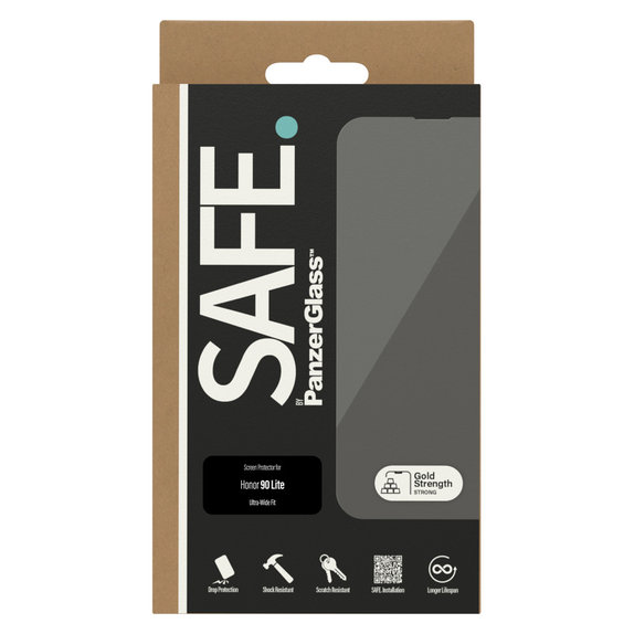 Kaljeno steklo UWF za Honor 90 Lite, Črna, SAFE by PanzerGlass