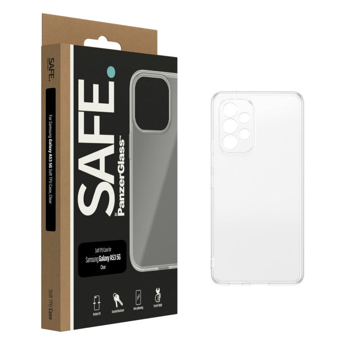 Ovitek TPU za Samsung Galaxy A53 5G, Prozorna, SAFE by PanzerGlass