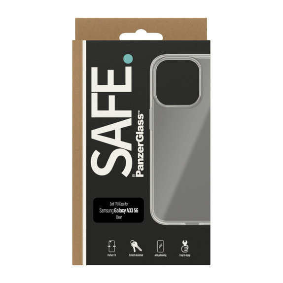 Ovitek TPU za Samsung Galaxy A33 5G, Prozorna, SAFE by PanzerGlass