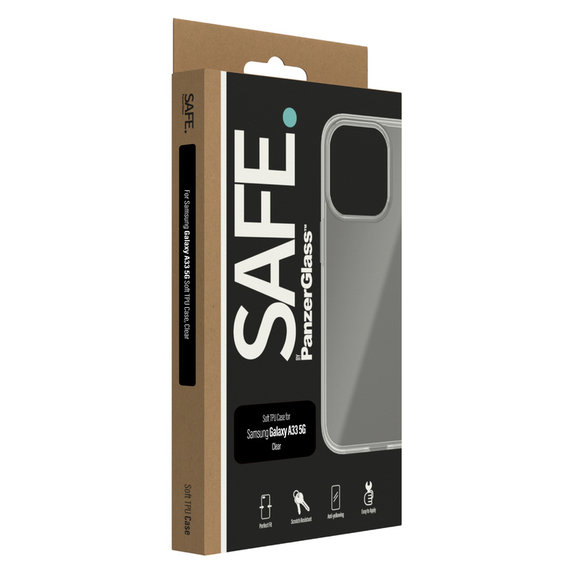 Ovitek TPU za Samsung Galaxy A33 5G, Prozorna, SAFE by PanzerGlass