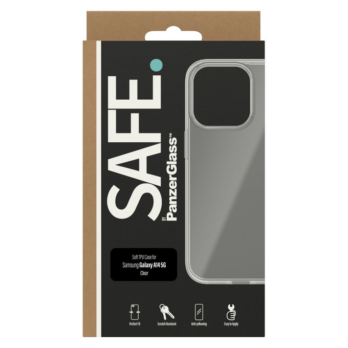 Ovitek TPU za Samsung Galaxy A14/A14 5G, Prozorna, SAFE by PanzerGlass