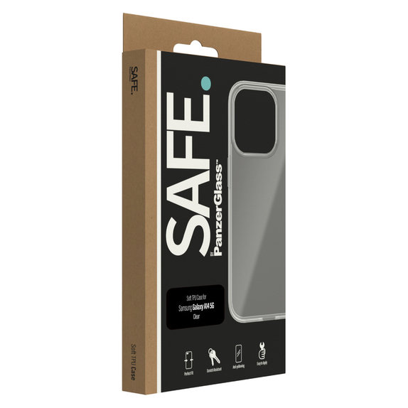 Ovitek TPU za Samsung Galaxy A14/A14 5G, Prozorna, SAFE by PanzerGlass