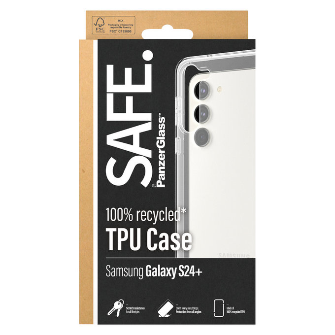 Ovitek TPU za Samsung Galaxy S24+, Prozorna, SAFE by PanzerGlass