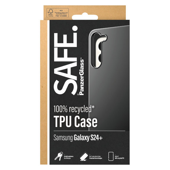 Ovitek TPU za Samsung Galaxy S24+, Črna, SAFE by PanzerGlass