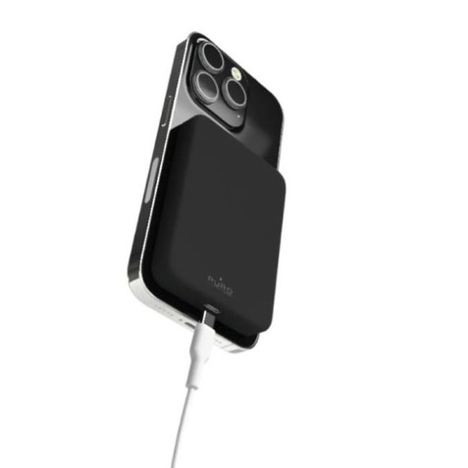 PURO - MagSafe PowerBank 4200 mAh 5W, USB-C, črna