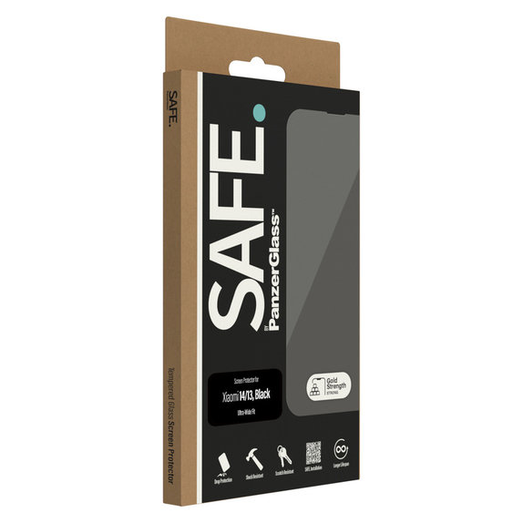 Kaljeno steklo UWF za Xiaomi 14/13, Črna, SAFE by PanzerGlass