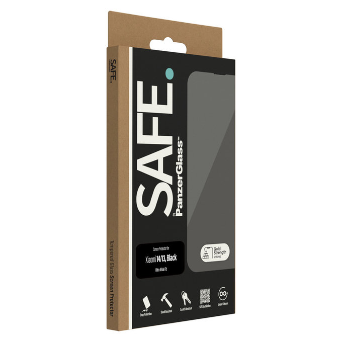 Kaljeno steklo UWF za Xiaomi 14/13, Črna, SAFE by PanzerGlass