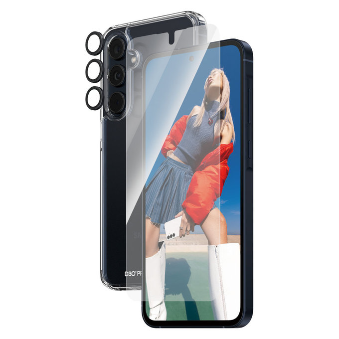 Bundle Hoops + Kaljeno steklo UWF + Hard Case D3O za Samsung Galaxy A55 5G, PanzerGlass
