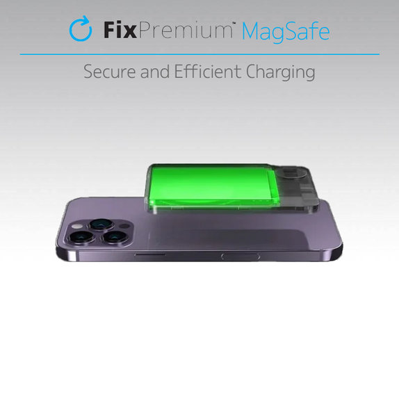 FixPremium - MagSafe PowerBank z LCD 10 000mAh, črna
