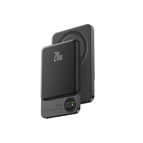 FixPremium - MagSafe PowerBank z LCD 10 000mAh, črna