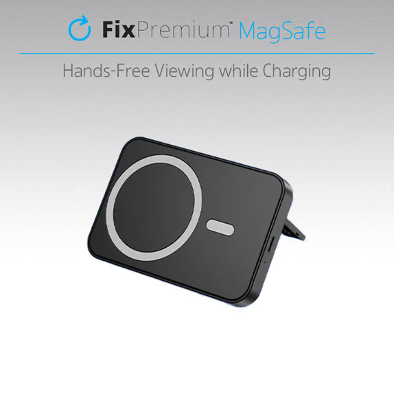 FixPremium - MagSafe PowerBank z Stojalom 5000mAh, črna