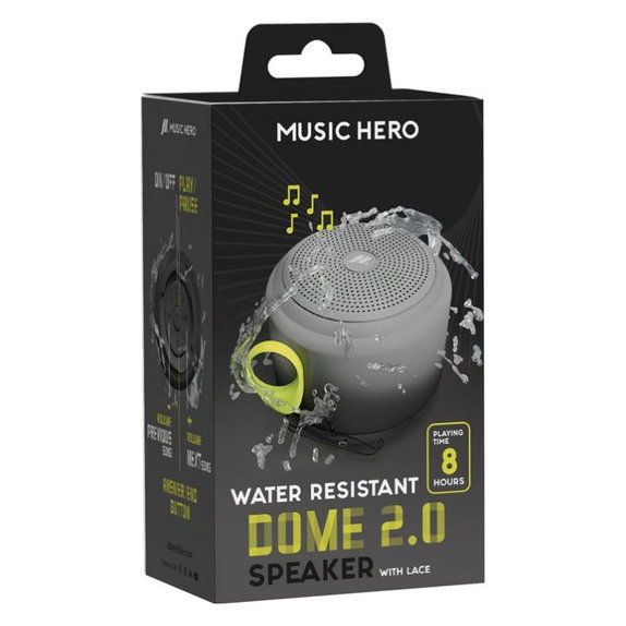 Music Hero - Brezžični zvočnik DOME 2.0, 3 W, črna