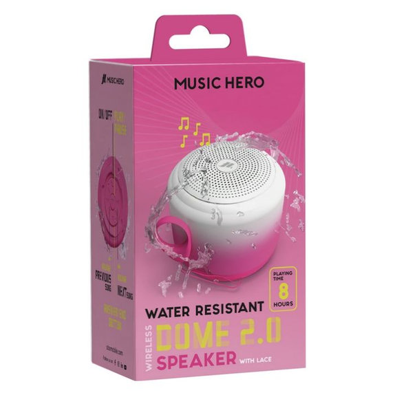 Music Hero - Brezžični zvočnik DOME 2.0, 3 W, bela