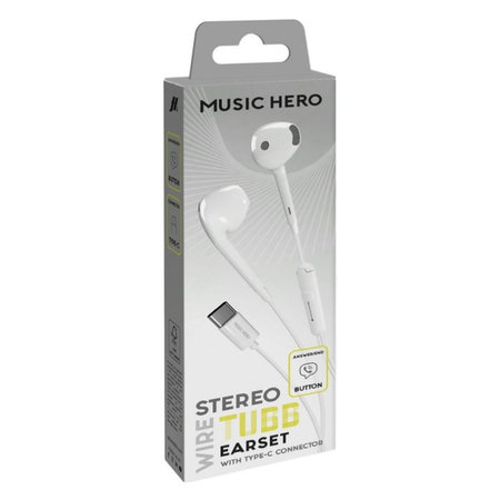 Music Hero - Slušalke TUBB, USB-C, bela