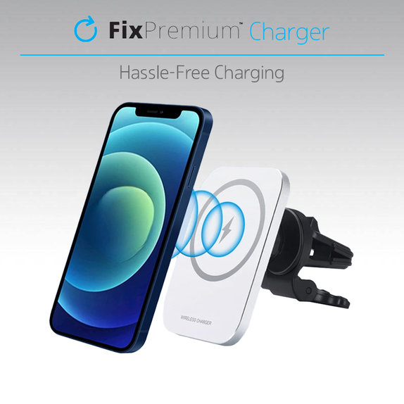 FixPremium - Avtopolnilec z MagSafe V2, bel