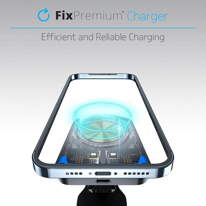 FixPremium - Avtopolnilec z MagSafe V2, črn