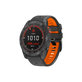 FixPremium - Dvobarvni silikonski pašček za Garmin (QuickFit 26mm), siv