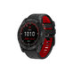 FixPremium - Dvobarvni silikonski pašček za Garmin (QuickFit 20mm), črn