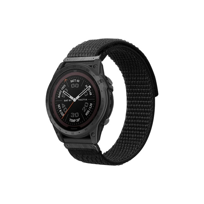 FixPremium - Najlonski pašček za Garmin (QuickFit 26mm), črn