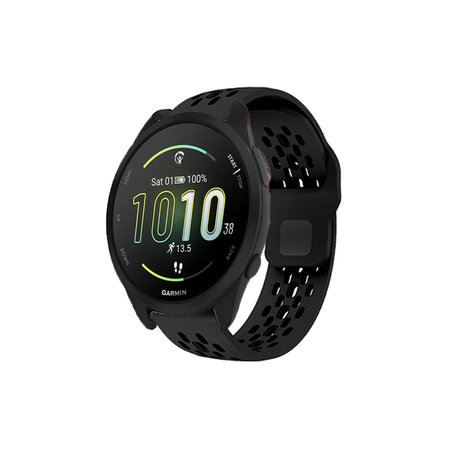 FixPremium - Univerzalni silikonski pašček za Garmin (22mm), črn