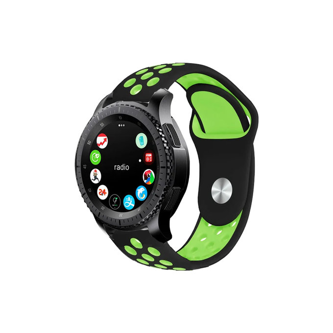 FixPremium - Silikonski športni pašček za Garmin (22mm), črn