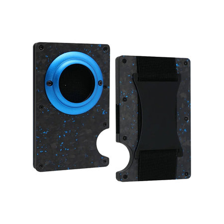 FixPremium - AirTag Carbon denarnica s trakom, modra