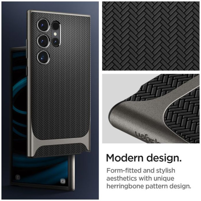 Spigen - Ovitek Neo Hybrid za Samsung Galaxy S24 Ultra, Gunmetal