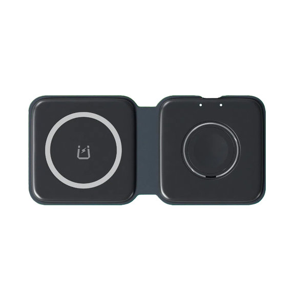 FixPremium - MagSafe Duo for iPhone in Apple Watch, crna