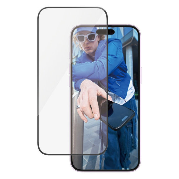 Kaljeno steklo UWF z aplikatorjem za iPhone 16 Plus/15 Plus, Črna, PanzerGlass