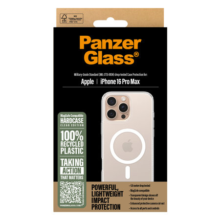 PanzerGlass - Ovitek HardCase z MagSafe za iPhone 16 Max Pro, transparent