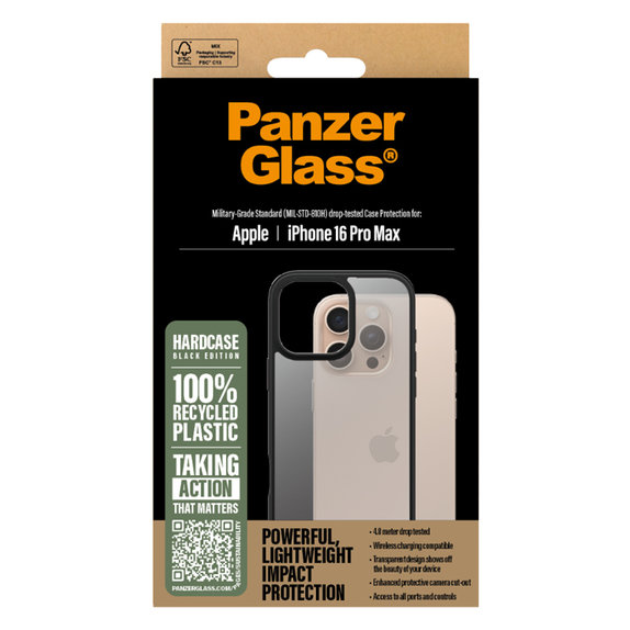 PanzerGlass - Ovitek HardCase za iPhone 16 Pro Max, črn