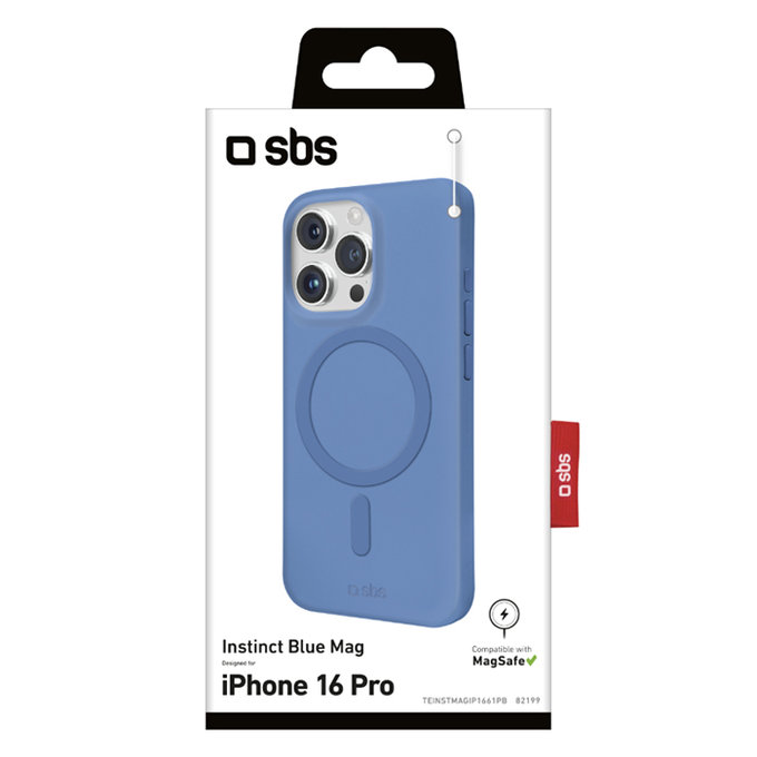 SBS - Ovitek Instinct Mag z MagSafe za iPhone 16 Pro, modra