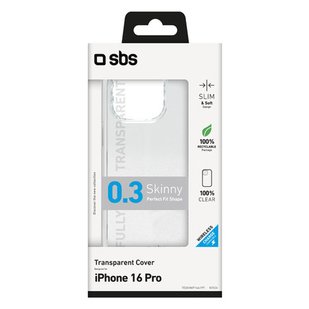 SBS - Ovitek Skinny za iPhone 16 Pro, transparent