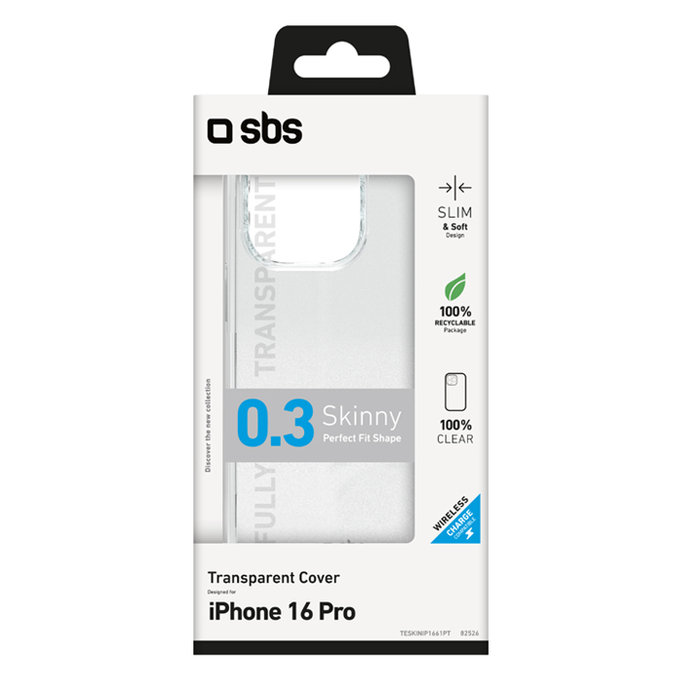 SBS - Ovitek Skinny za iPhone 16 Pro, transparent