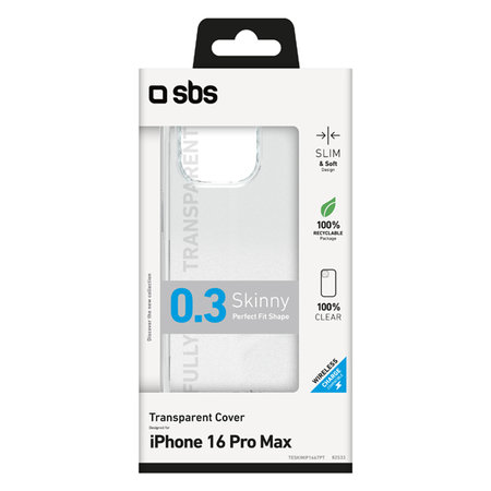 SBS - Ovitek Skinny za iPhone 16 Pro Max, transparent