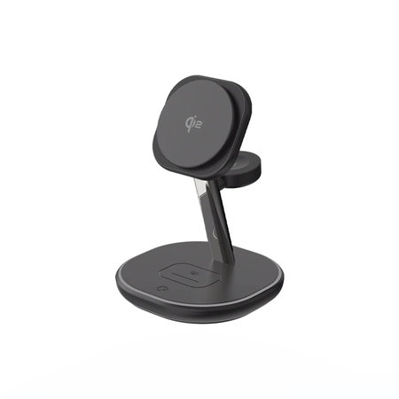 FixPremium - MagSafe Stojalo za polnjenje z Qi2, črna