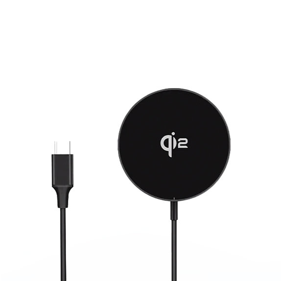 FixPremium - MagSafe Polnilec z Qi2, črna