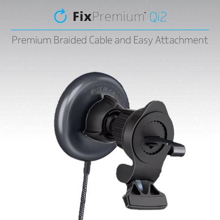 FixPremium - MagSafe Avto polnilec z Qi2, črna