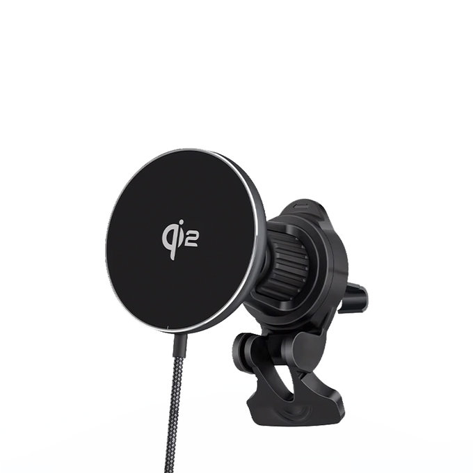 FixPremium - MagSafe Avto polnilec z Qi2, črna